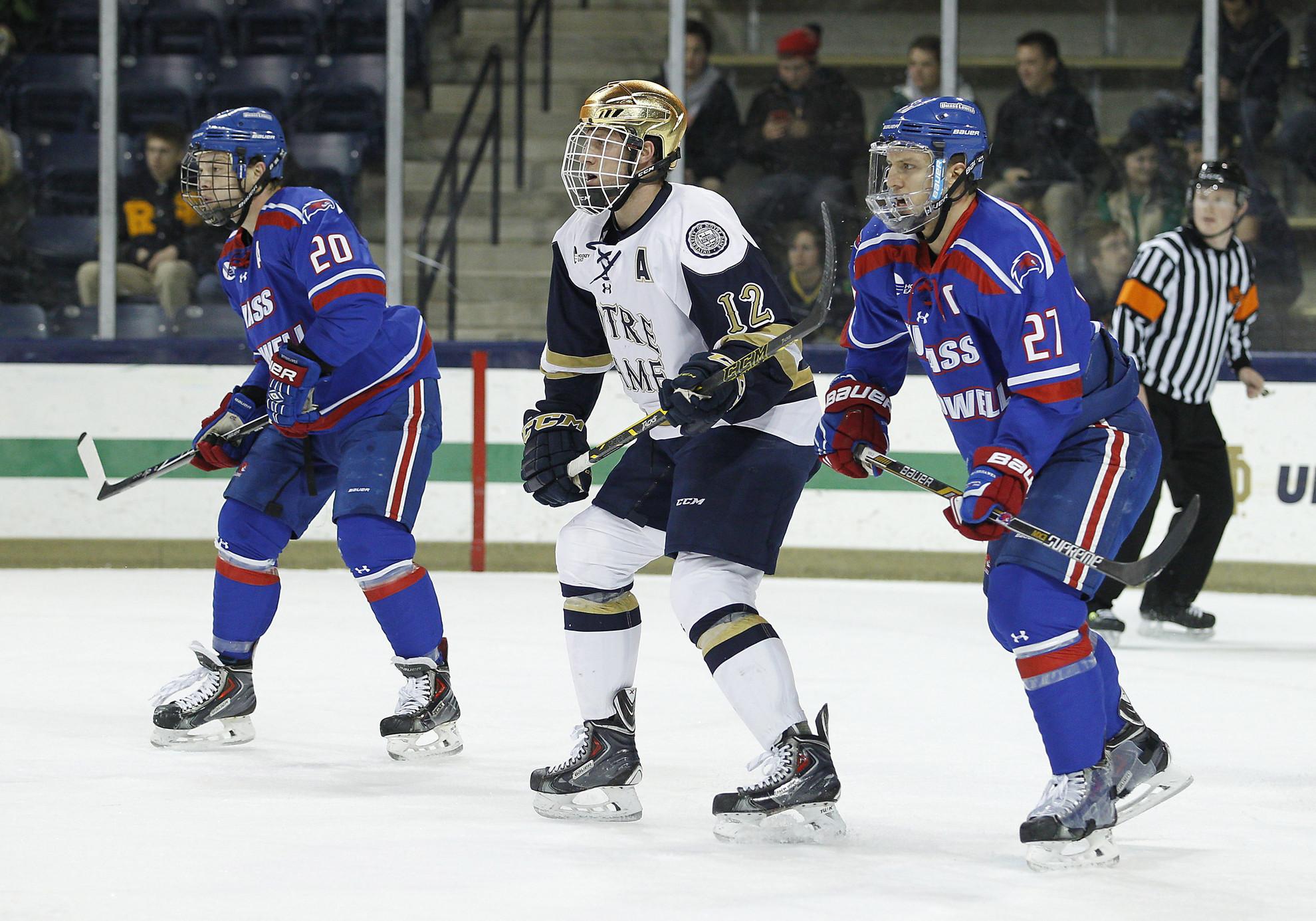 Notre Dame Shut Out at No. 14 UMass Lowell, 5-0 Sam Herr took three shots for the Irish on Friday night.