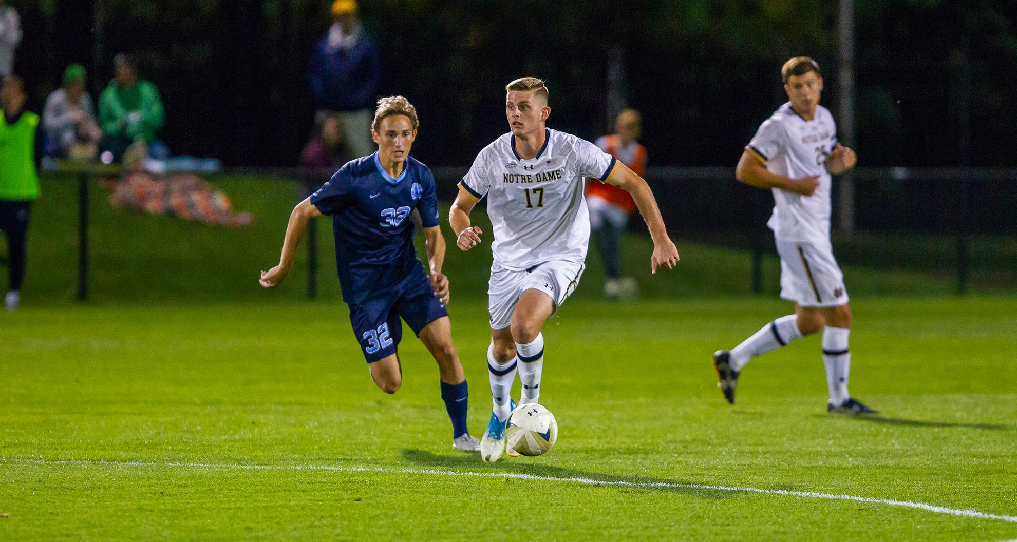 #8 Notre Dame Welcomes Undefeated Xavier For Midweek Matchup Senan Farrelly vs. UNC (9-21-18)