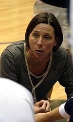 Notre Dame head coach Debbie Brown holds a 6-2 career record against Michigan.