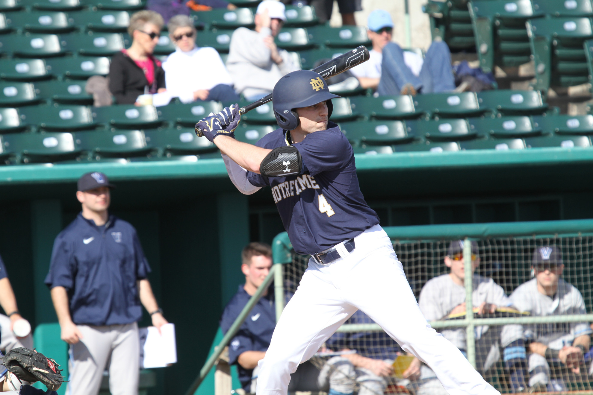 Irish Score Four Runs Late To Best Belmont, 6-4 Junior Lane Richards totaled a monster RBI triple to give the Irish their first lead against Belmont Friday afternoon.