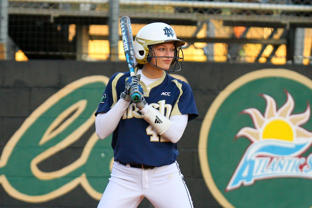 Senior captain Chloe Saganowich set a career-high with five RBI on Wednesday against Michigan State