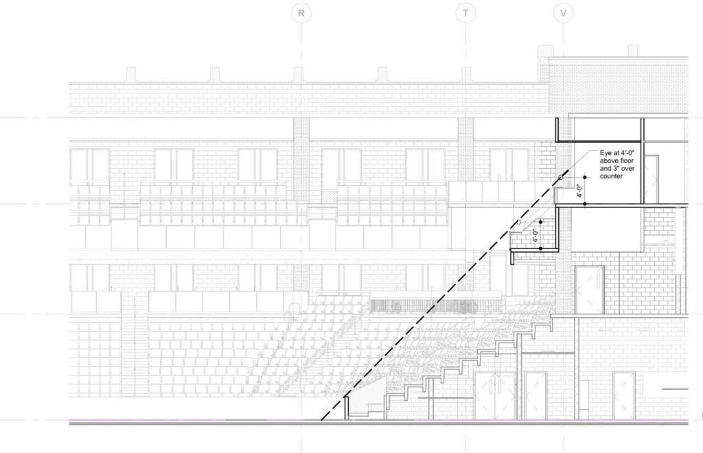 Compton Family Ice Arena Architectural Renderings - Building Site Lines