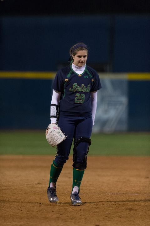 Freshman Katie Beriont earned her first career win Friday night in Notre Dame's come from behind thriller at No. 6/7 UCLA