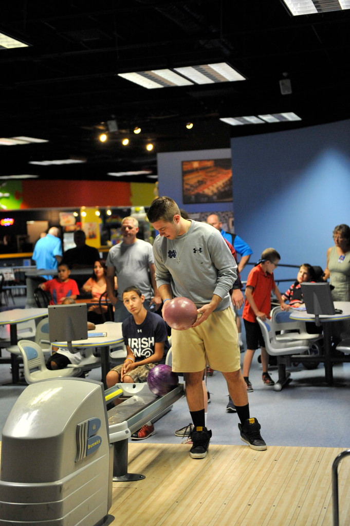 2015 Notre Dame Football, Uplifting Athletes Bowling Event
