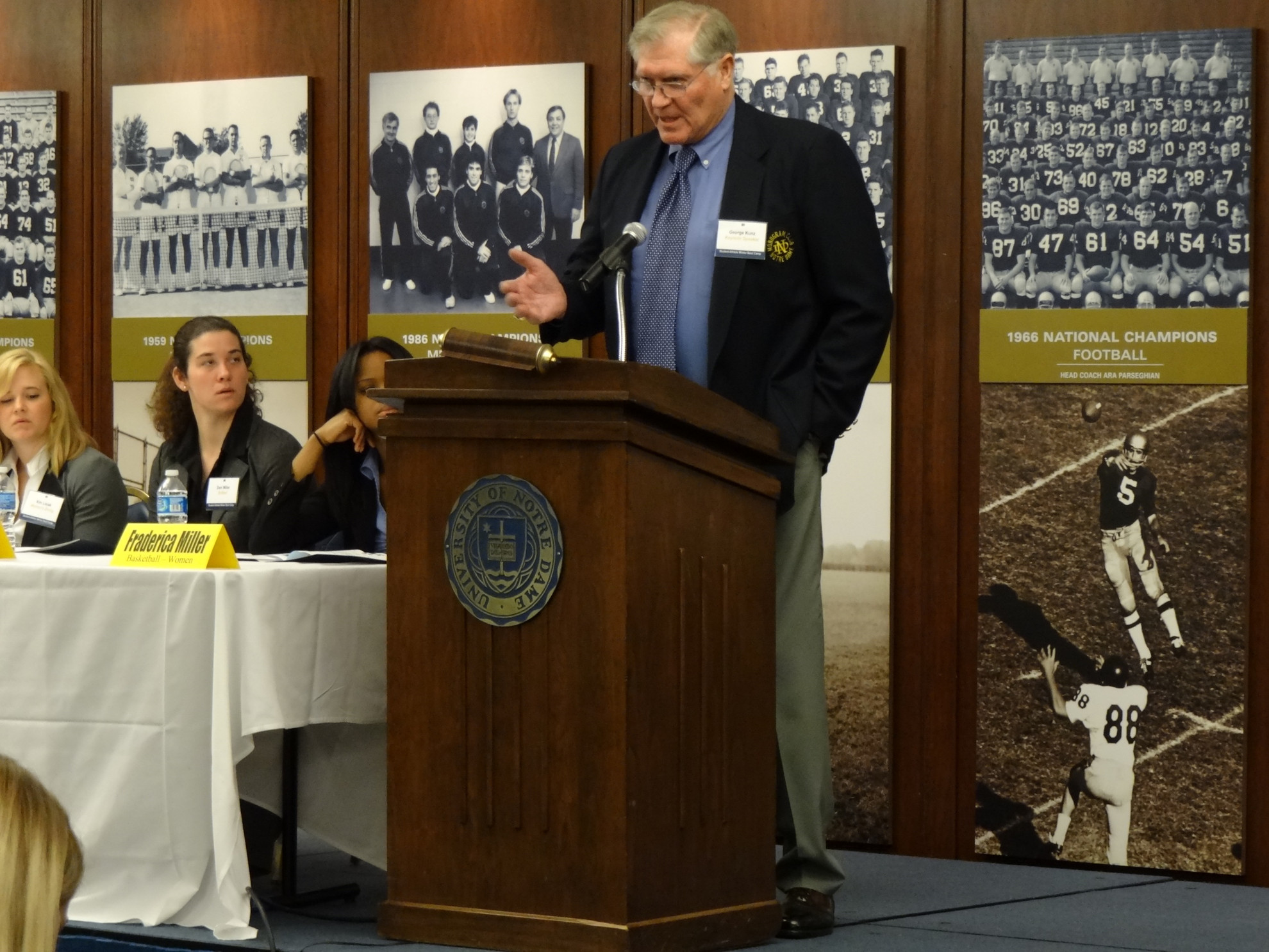 Athletics Department Hosts Second Annual Student-Athlete Career Boot Camp George Kunz ('69) played 12 seasons in the NFL with the Atlanta Falcons and Baltimore Colts.