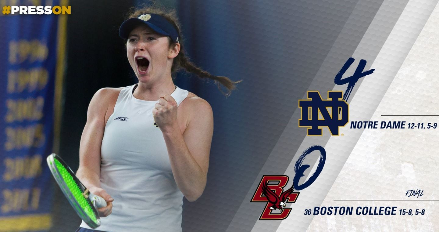 Irish Score Senior Day Sweep Of #36 Boston College Irish Score Senior Day Sweep Of #36 Boston College