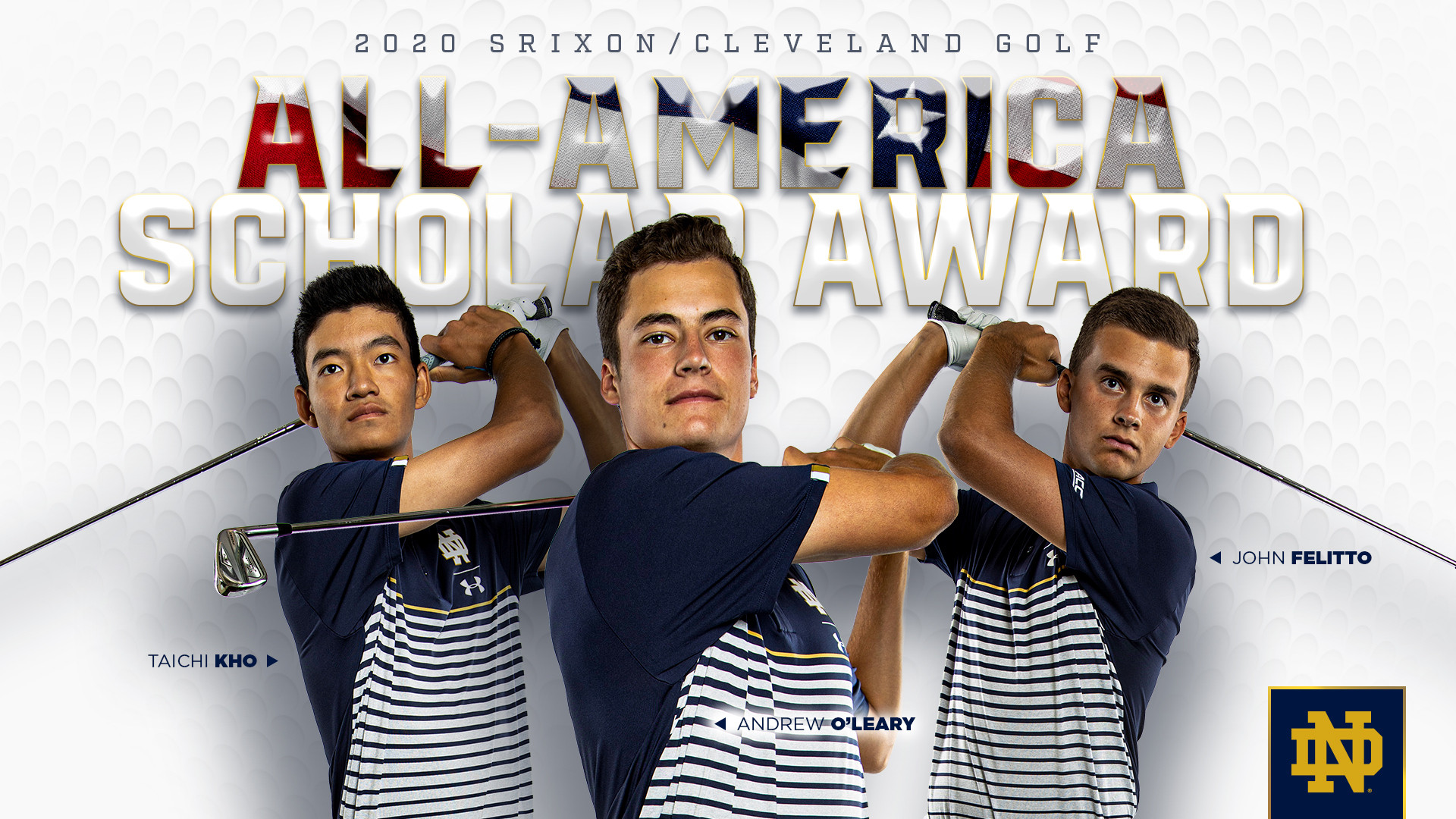 Three Irish Earn All-America Scholar Award Three Irish Earn All-America Scholar Award