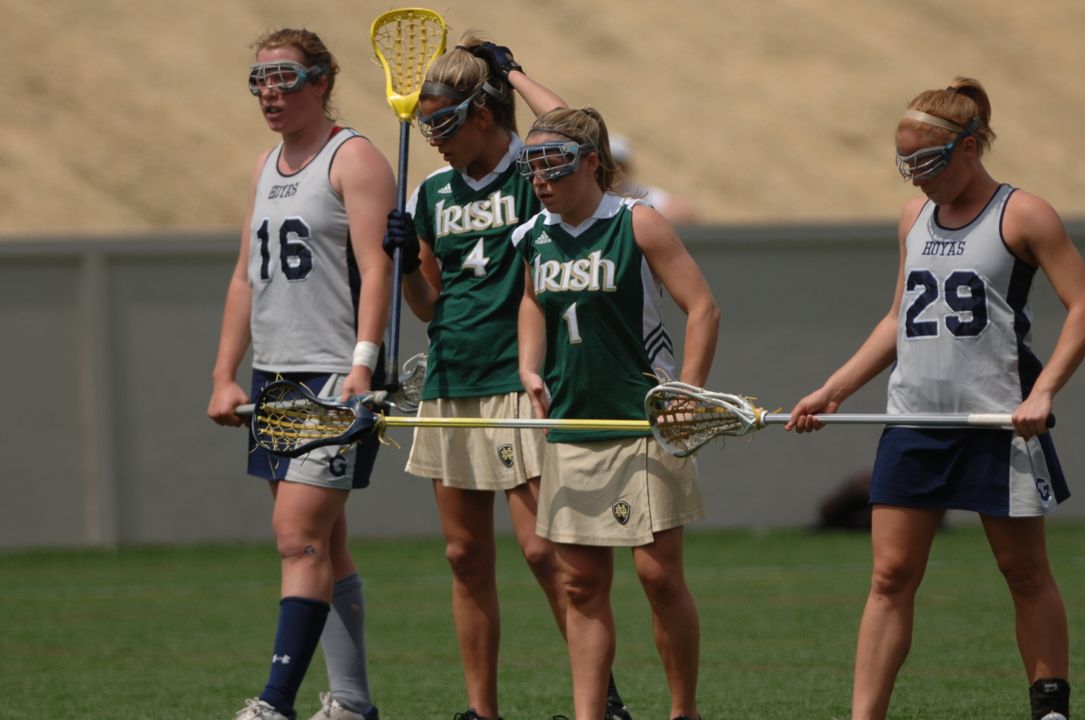 Notre Dame's dynamic duo of Jillian Byers (4) and Caitlin McKinney (1) have been selected to the 2008 IWLCA All-American Team.