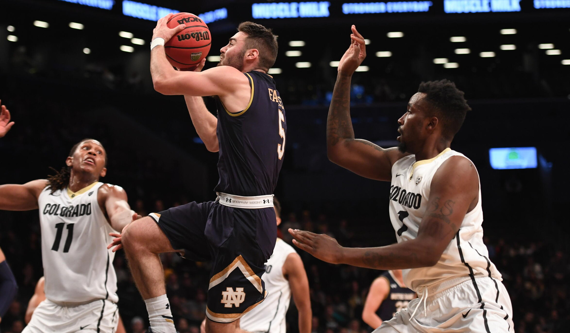Irish Offense Thrives in 89-83 Victory Over Colorado Irish Offense Thrives in 89-83 Victory Over Colorado
