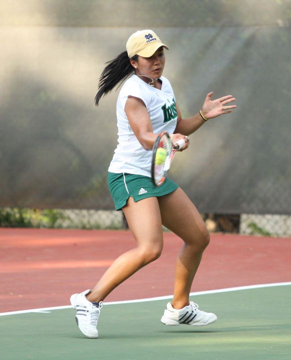 Kristen Rafael (pictured) and Britney Sanders were one of two Irish doubles teams to advance on Friday in the main draw. The tandem will play next on Saturday, with both also competing in the singles main draw.
