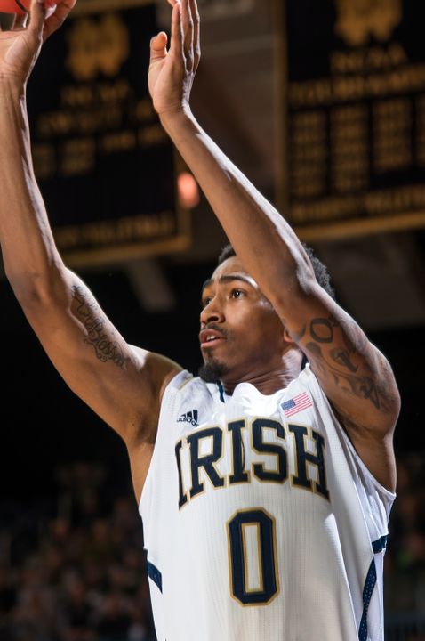The last time Eric Atkins wasn't starting in a game for the Irish was during his freshman year, and over the course of his career, he has played in 132 total--the third most of any Notre Dame player ever. Photo: Matt Cashore-USA TODAY Sports