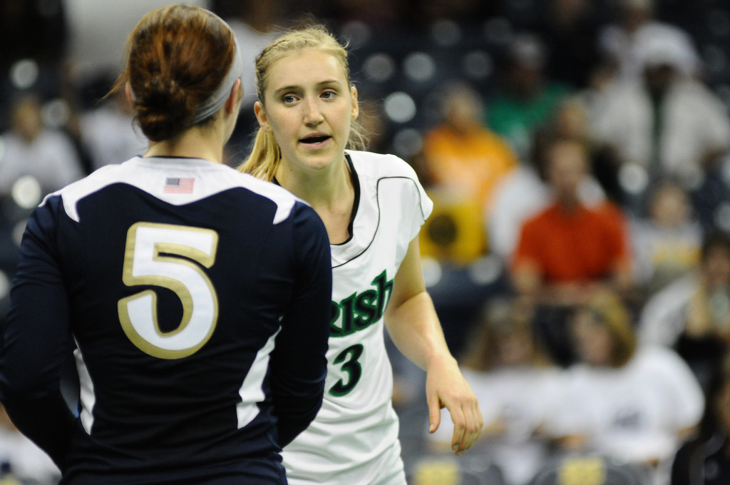 Notre Dame Volleyball vs. Kansas Notre Dame, Ind. (Purcell Pavilion) W, 3-1
