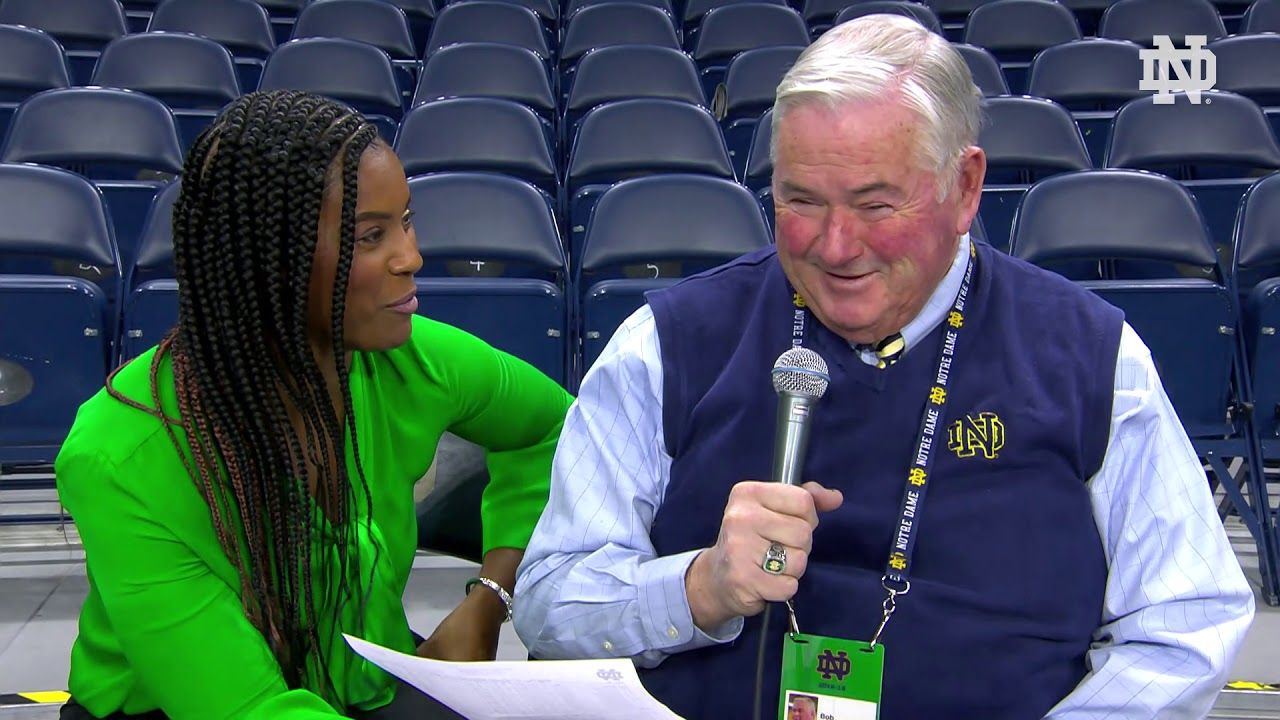 @ndwbb | Jackie Young and Coach Niele Ivey Instant Reaction vs. Pennsylvania (2018)