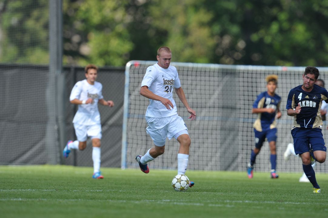 Central defender Grant Van De Casteele played every possible minute for the Irish this season. He also scored the game winner in a 1-0 victory at Indiana.
