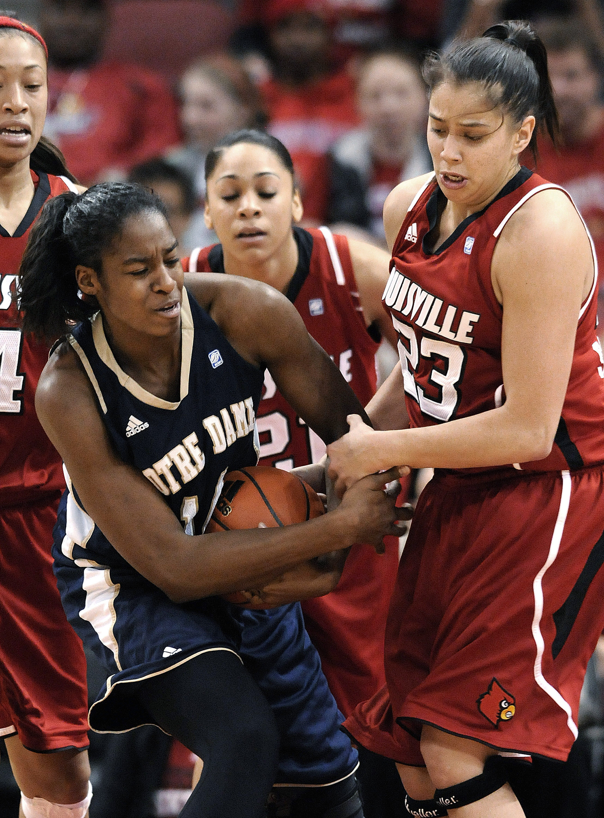 Second Half Run Powers #3 Irish Past #16 Louisville, 68-52 Notre Dame Louisville Basketball