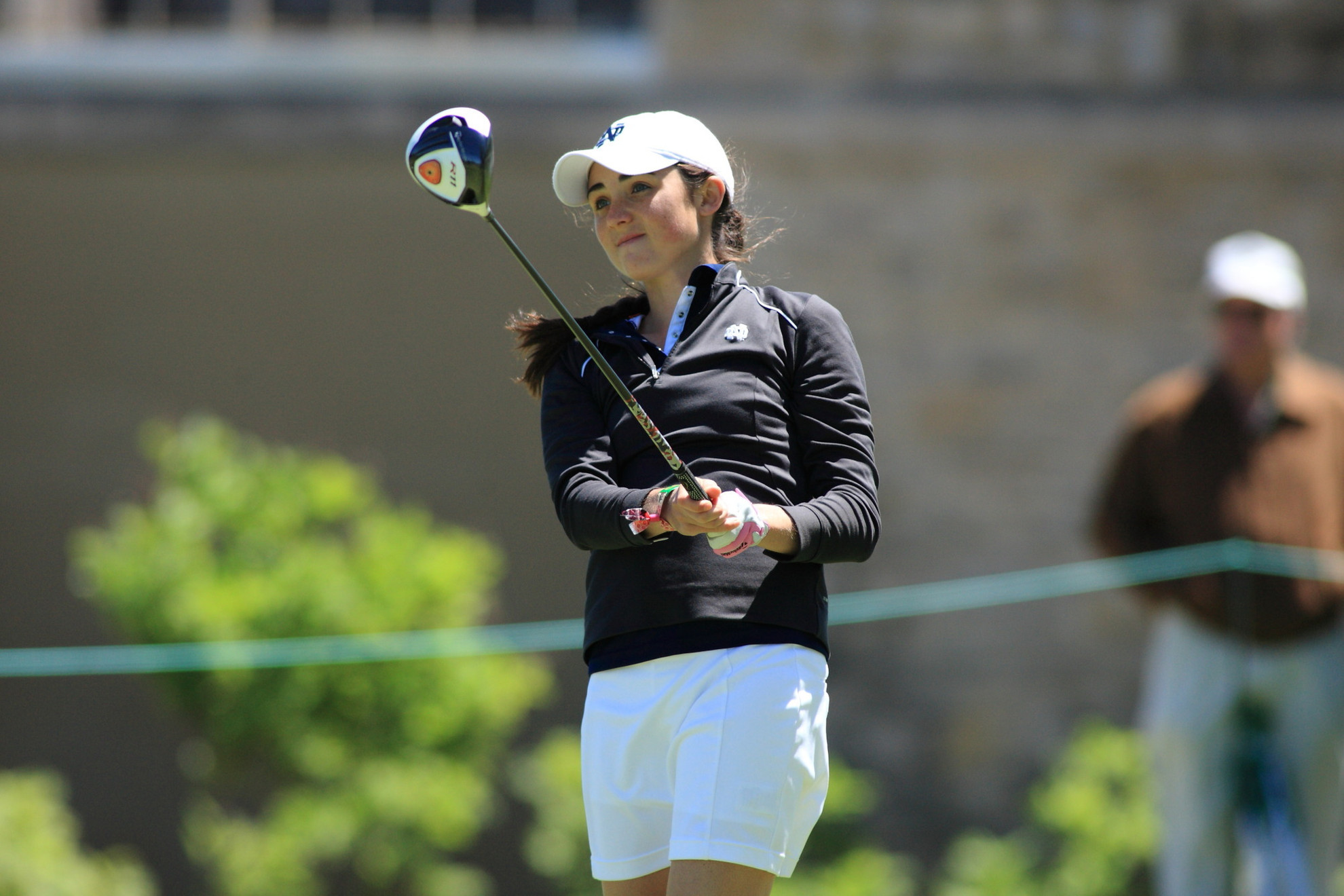 Catching Up With Ashley Armstrong (’15, Golf) Freshman Ashley Armstrong follows her drive from the first tee at the NCAA Central Regionals.