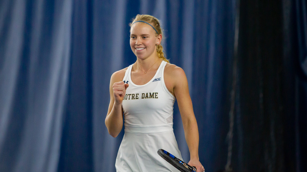Cameron Corse during the ACC match between University of Notre Dame vs. University of Louisville at Eck Center on March 8, 2019 in South Bend, Indiana.