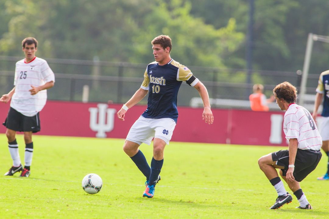 Dillon Powers played in 78 matches and tallied 10 goals and 22 assists during his Fighting Irish career (2009-12).