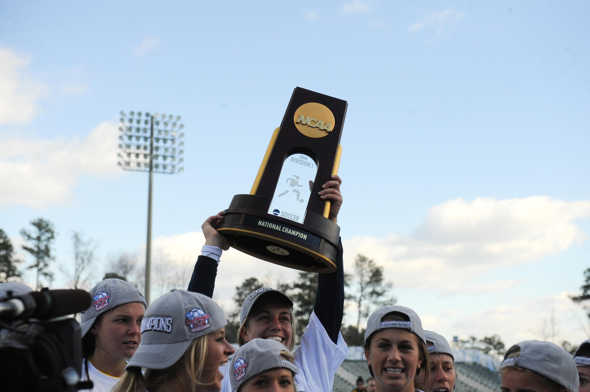 Notre Dame Soccer To Host Meet The Teams BBQ Saturday Fans will have the chance to get their photo taken with the 2010 women's soccer NCAA national championship trophy at the annual Notre Dame Soccer