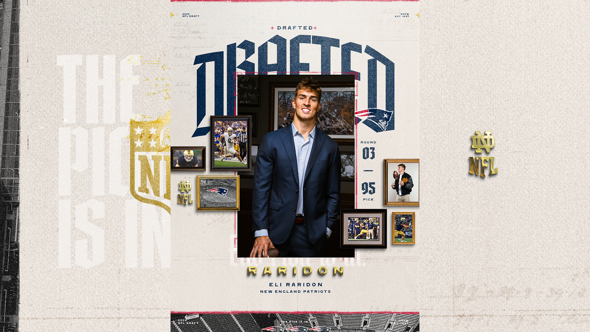 Eli Raridon Selected 95th Overall in 2026 NFL Draft By New England Eli Raridon Selected 95th Overall in 2026 NFL Draft By New England