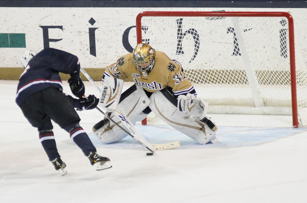 #10 Notre Dame Hockey vs USA U18 on 10-07-2012