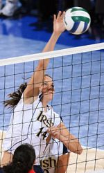 Justine Stremick and the Notre Dame volleyball team will be in action this weekend with a pair of road conference matches.