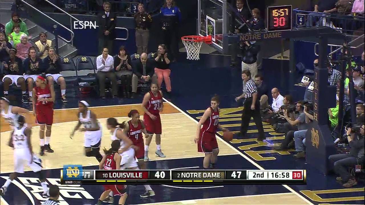 Notre Dame Defeats Louisville Women's Basketball Highlights