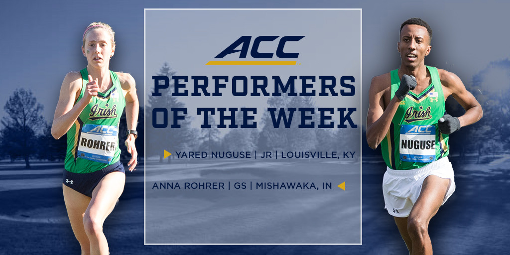 Irish Sweep ACC Performer of the Week Honors Irish Sweep ACC Performer of the Week Honors
