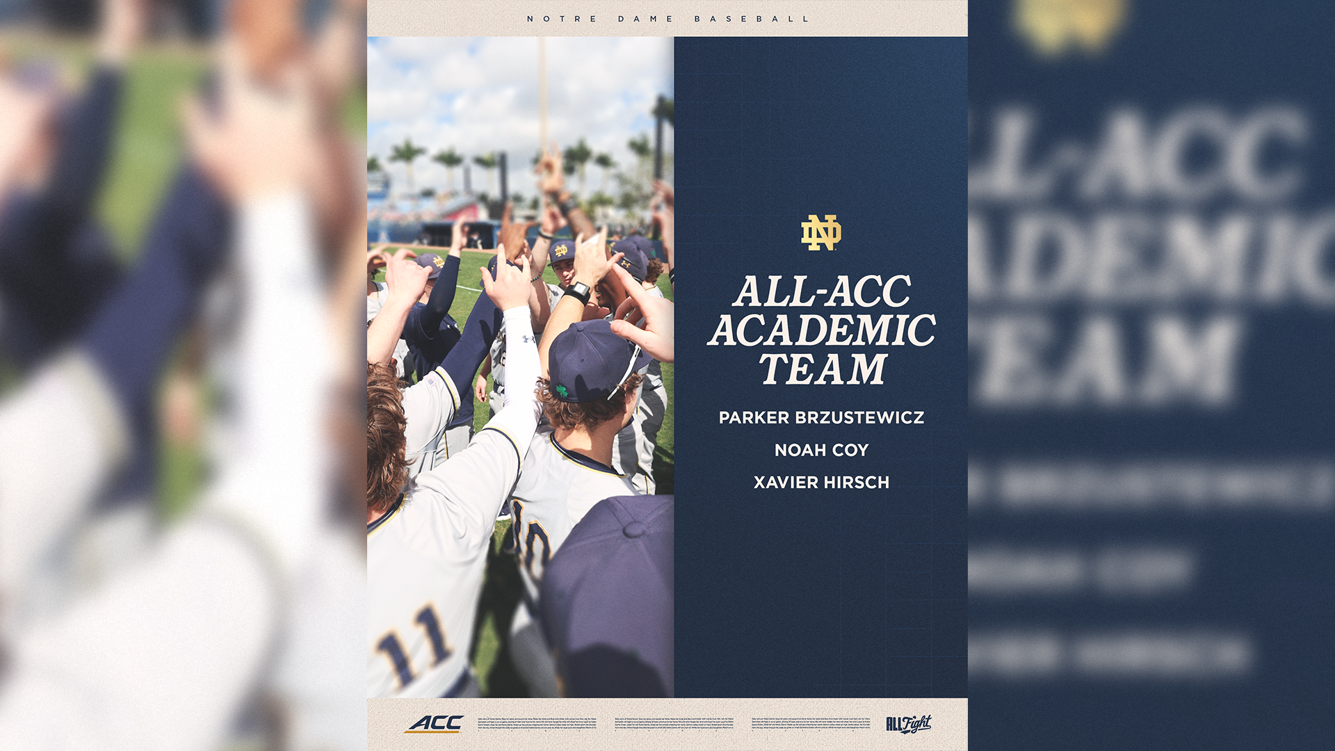 Irish Trio Named to Baseball All-ACC Academic Team Irish Trio Named to Baseball All-ACC Academic Team