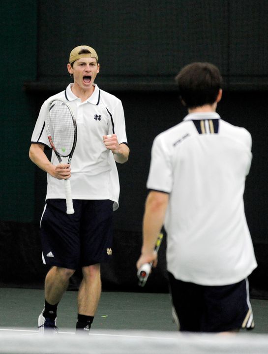 Sophomore Alex Lawson (left) and senior Greg Andrews (right), ranked 17th in the country as a doubles team.