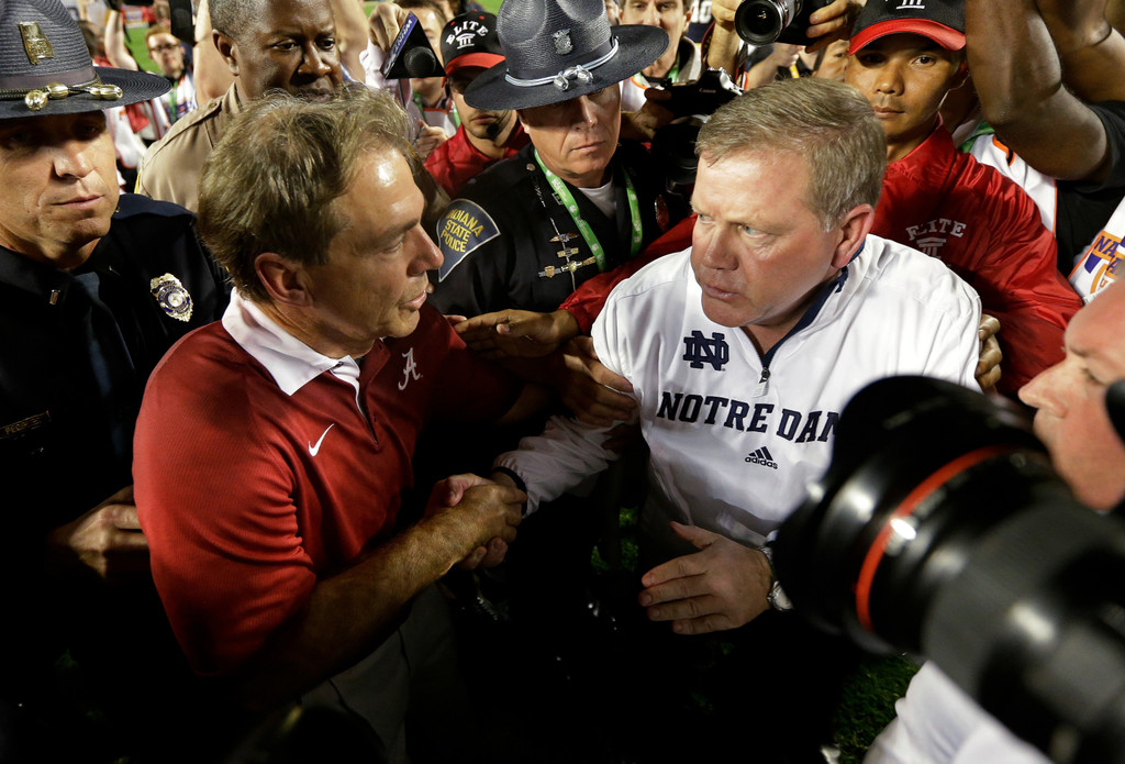 Irish Title Hopes Halted By Crimson Tide, 42-14 (AP)
