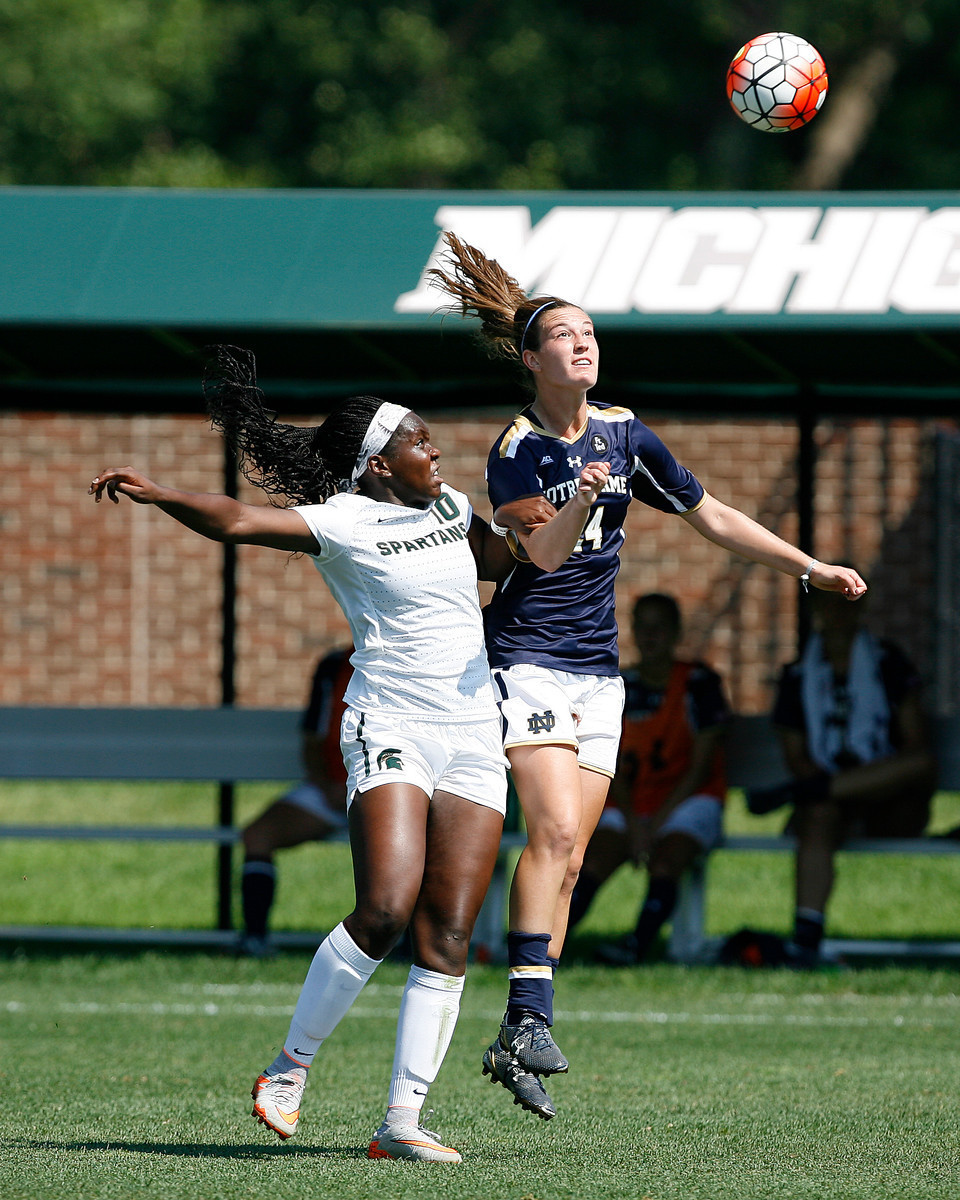 Four Irish Soccer Players Make Academic All-District 5 First Team Senior defender Katie Naughton earned CoSIDA Academic All-District 5 recognition for the first time in her career after claiming first team honors on Thursday