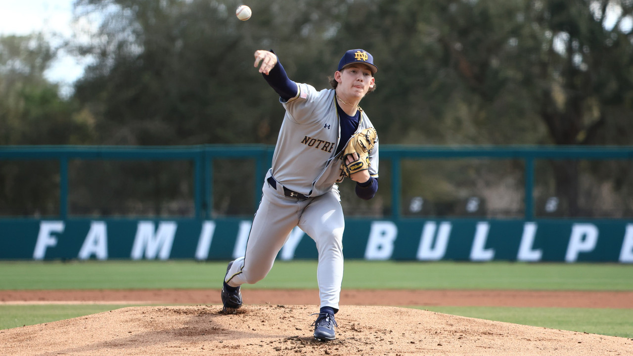 Rory Fox throws a pitch.