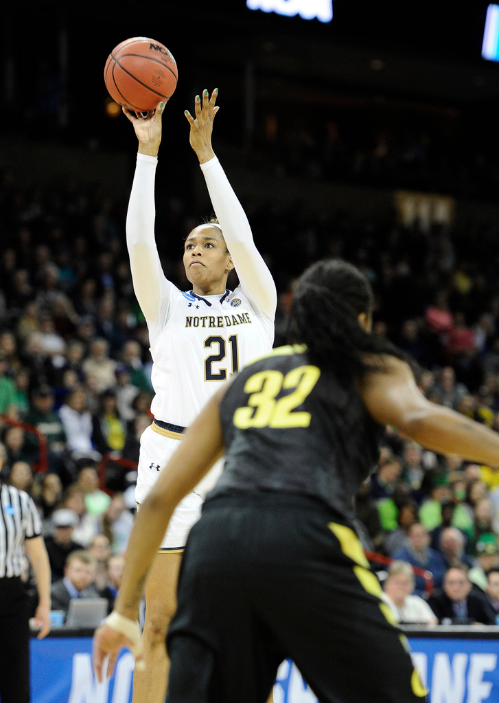 NCAA Elite Eight: ND WBB vs. Oregon (USATSI)