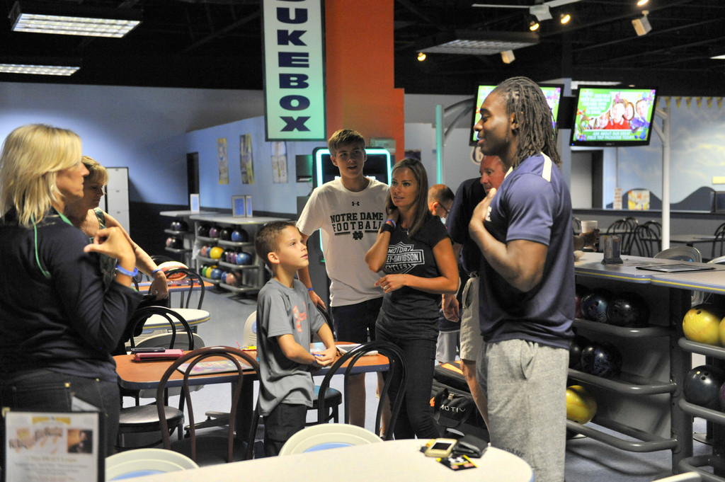 2015 Notre Dame Football, Uplifting Athletes Bowling Event