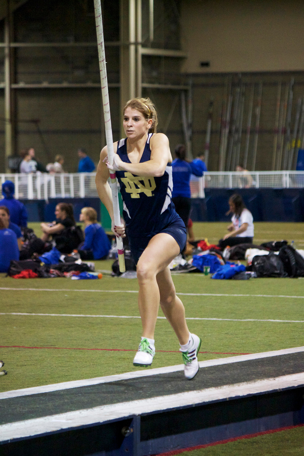 K. Barber, Polcari Earn Wins Day One Of Indiana Relays Senior Ann Polcari won the pole vault Friday at the Indiana Relays.