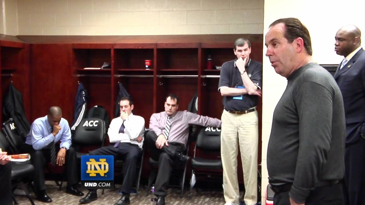 Notre Dame Men's Basketball - Coach Mike Brey Post Game Locker Room - Xavier - March 17, 2012