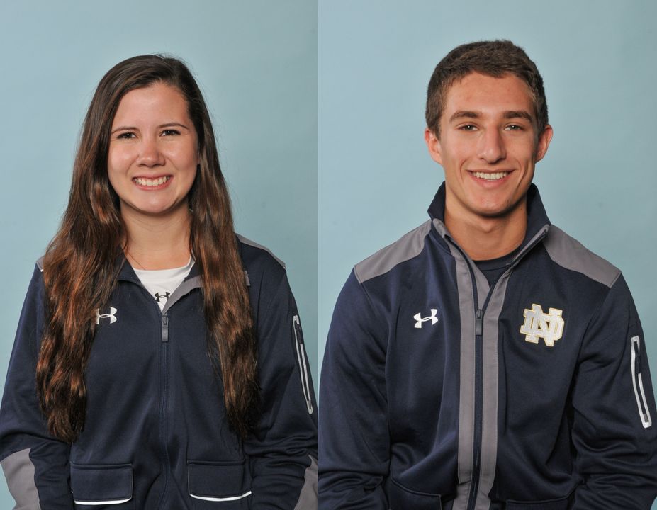 Ashley Severson (L) and Jonah Shainberg (R) both earned ACC Fencer of the Week Accolades the conference office announced.