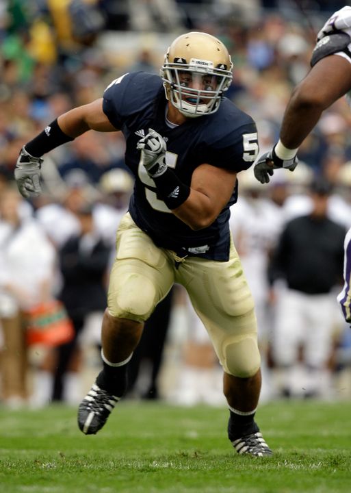 Manti Te'o ranked fourth on the Irish with 63 tackles last year and was the second-leading tackler on the team over the final eight games after becoming a full-time starter in the fifth game of the 2009 season.