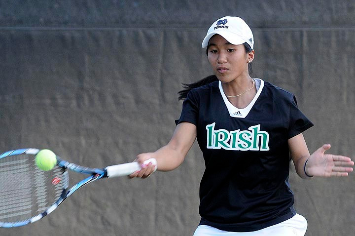 Irish Women’s Tennis Edges Michigan, 4-3 Sophomore Kristen Rafael