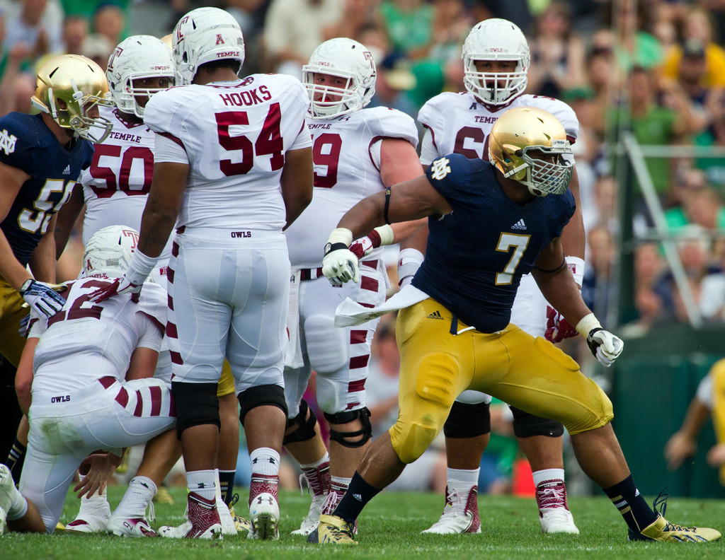 Notre Dame vs. Temple (USATSI)