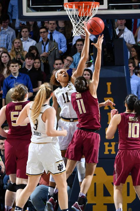 Only Ruth Riley (370) has more career blocked shots for the Irish than Brianna Turner's 263.