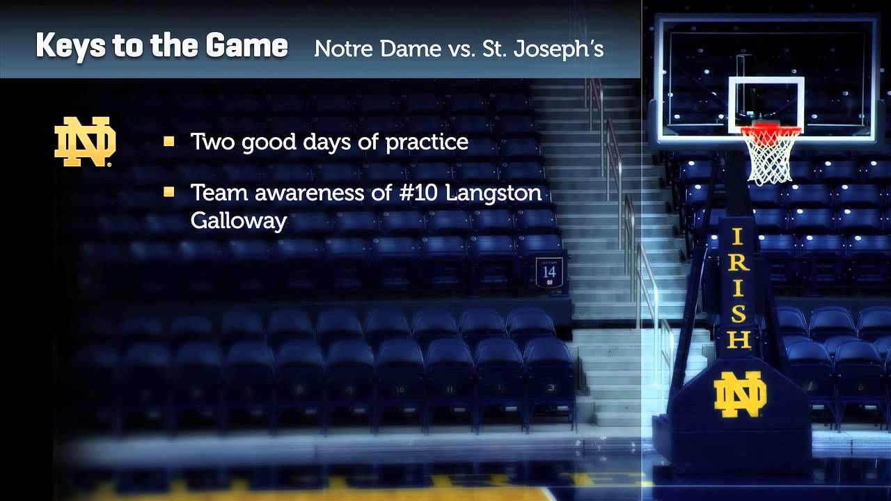 Coach Ingelsby, St. Joes Preview - Notre Dame Men's Basketball