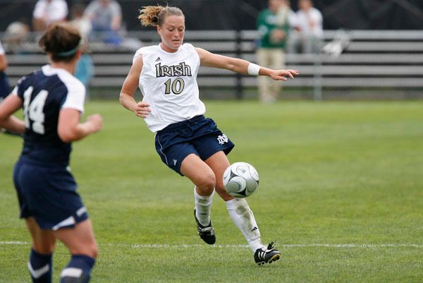 Senior All-America forward and Hermann Trophy candidate Brittany Bock scored twice in an 86-second span midway through the second half, helping No. 1 Notre Dame stay unbeaten this season with a 3-1 win over Marquette on Sunday afternoon at Alumni Field.