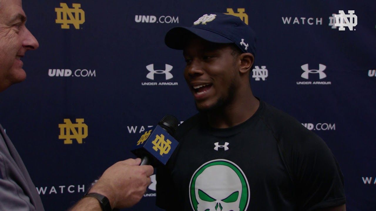 @NDFootball | Michael Young Post Practice Interview Wake Forest Week (2018)