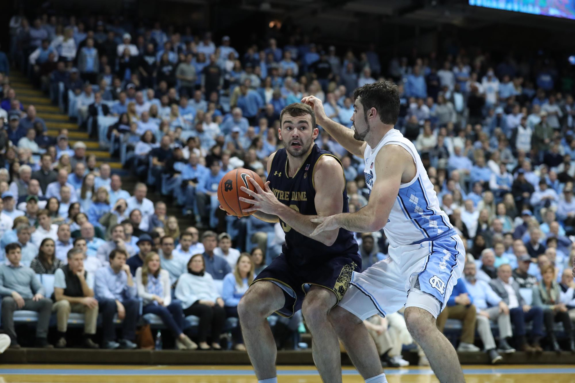 #13/15 Tar Heels Pull Away Late In Win Over Notre Dame John Mooney vs. UNC (1/15/19)