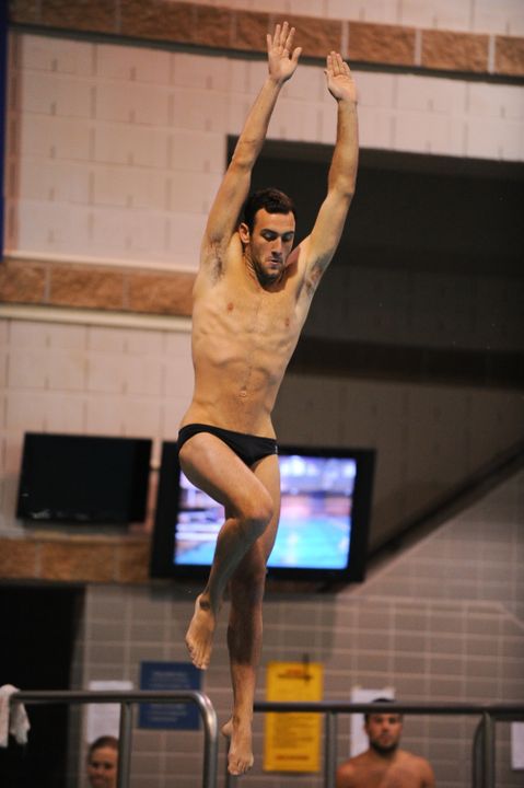 Nick Nemetz was a member of the winning men's 1-meter dive at the 49th annual Dennis Stark Relays Friday