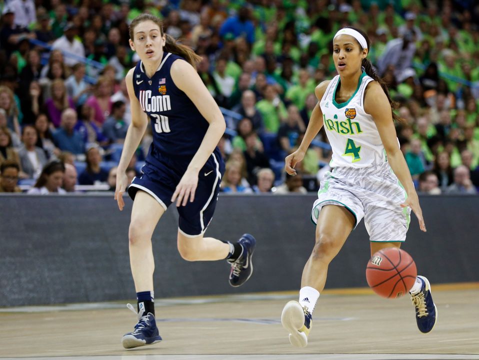 Skylar Diggins had 10 points, eight assists and four steals in her final game.