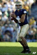 Becoming A Leader At Notre Dame Brady Quinn will be making his first start against Michigan on Saturday. The sophomore saw significant playing time against the Wolverines in 2003.