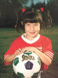 Sandra as a young player